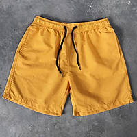 Мужские пляжные шорты (шорты для плаванья/плавки), однотонный белый цвет без брендов и логотипов M, Желтый