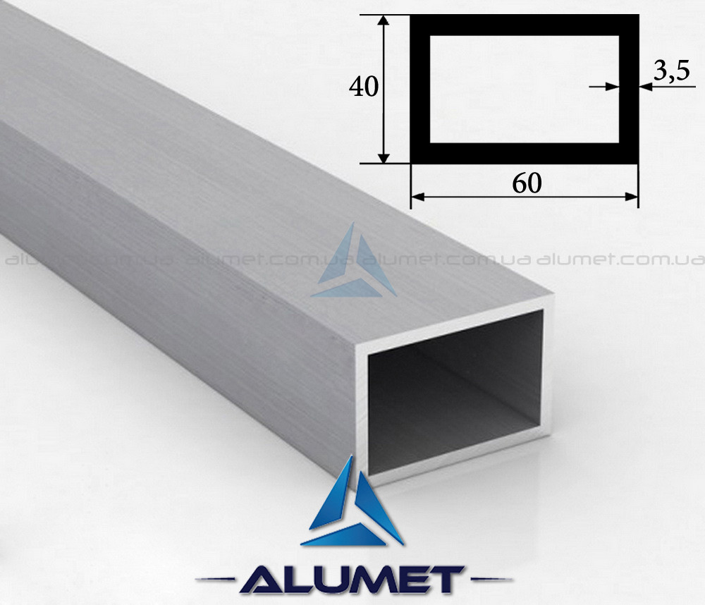 Лага алюмінієва 60х40х3.5 мм