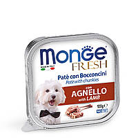 Monge Dog Fresh Adult Паштет з ягням для собак усіх порід 100 г