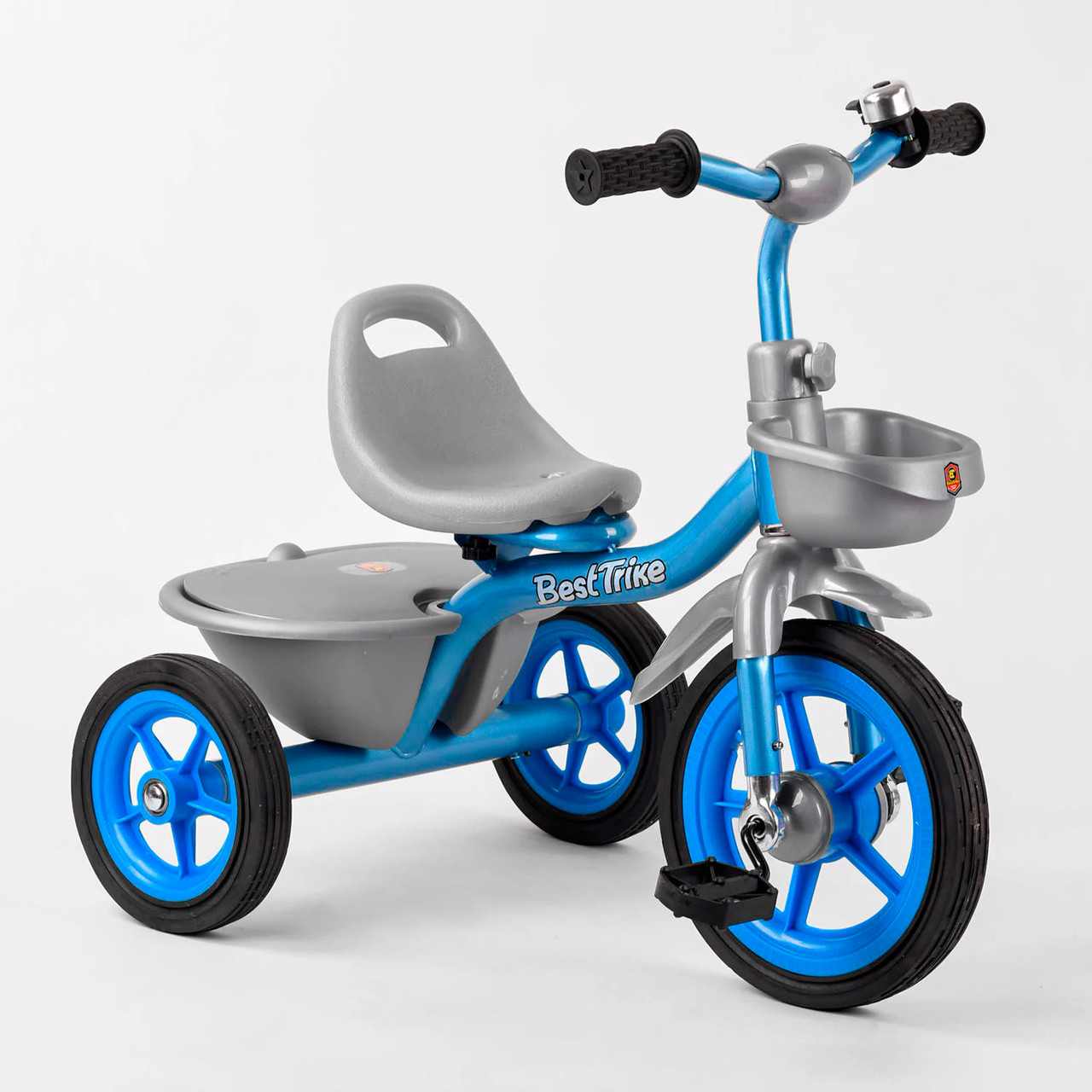 Триколісний велосипед Best Trike BS-2478 Блакитний, 2 положення сидіння, гумові колеса (102414)