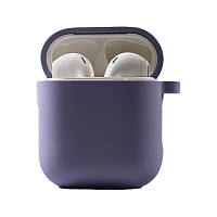 Чехол с микрофиброй AirPods 1/2 серый/Lavander Grey