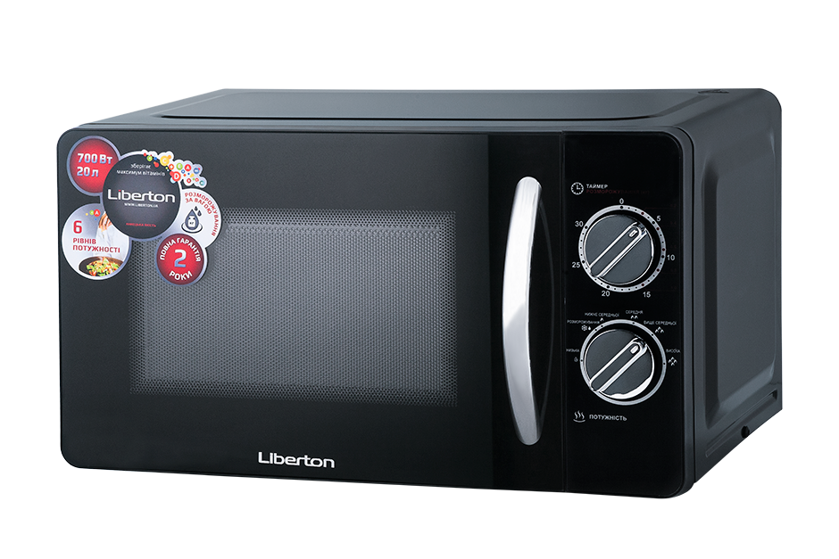Мікрохвильова піч Liberton LMW-2071M (20л, 700Вт, емаль, Німеччина)