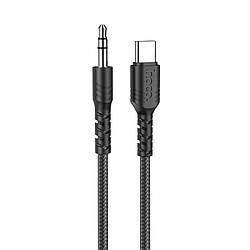 Кабель перехідник Type-C to AUX mini jack 3,5 мм HOCO UPA17 Digital audio conversion cable | 1M |. Black