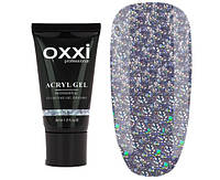 Акрил-гель Oxxi Professional Aсryl Gel 30 мл, № 19 прозрачный с крупными насыщенными голографическими