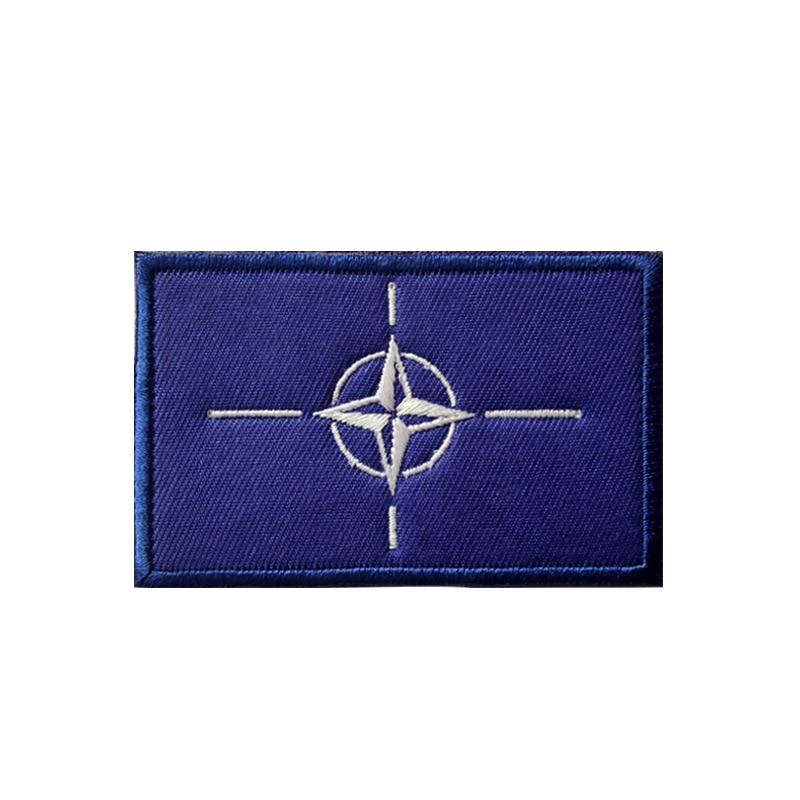 Нашивка НАТО. Шеврон NATO. Нашивка на одяг прапор НАТО