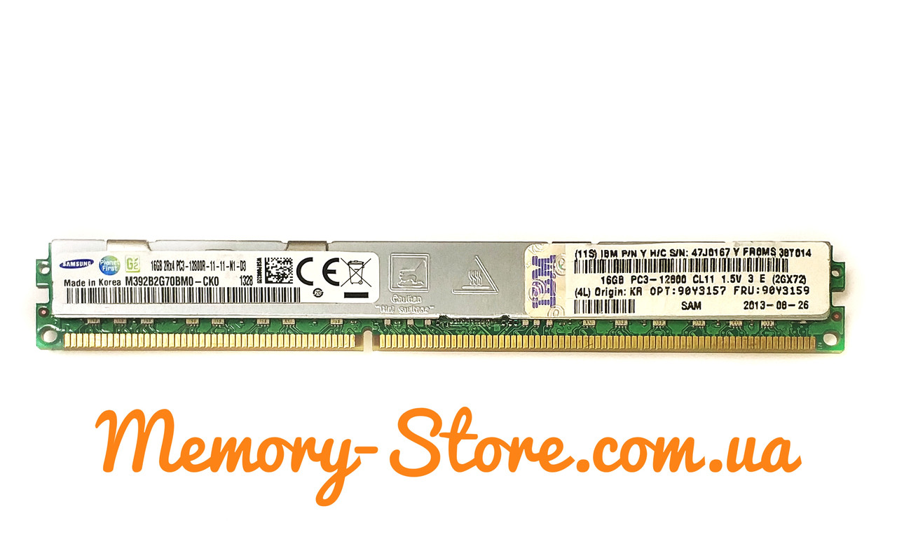 Оперативна пам'ять для сервера DDR3 16GB PC3-12800R (1600MHz) DIMM ECC Reg, Samsung