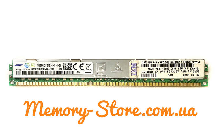 Оперативна пам'ять для сервера DDR3 16GB PC3-12800R (1600MHz) DIMM ECC Reg, Samsung, фото 2