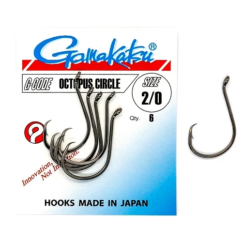 Гачок Gamakatsu Octopus Circle Black 8/0 6шт.