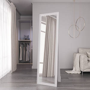 Дзеркало підлогове в білій рамі