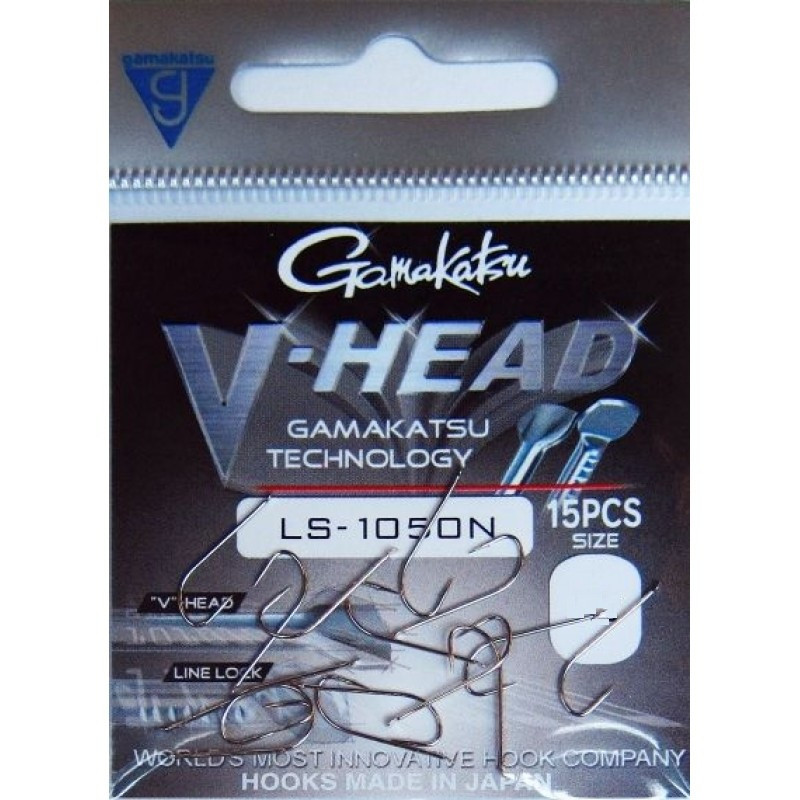 Гачок Gamakatsu V-Head LS-1050N Nickel №14 15шт.