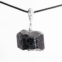 Шерл чорний турмалін кулон срібло, 1649КЛШ