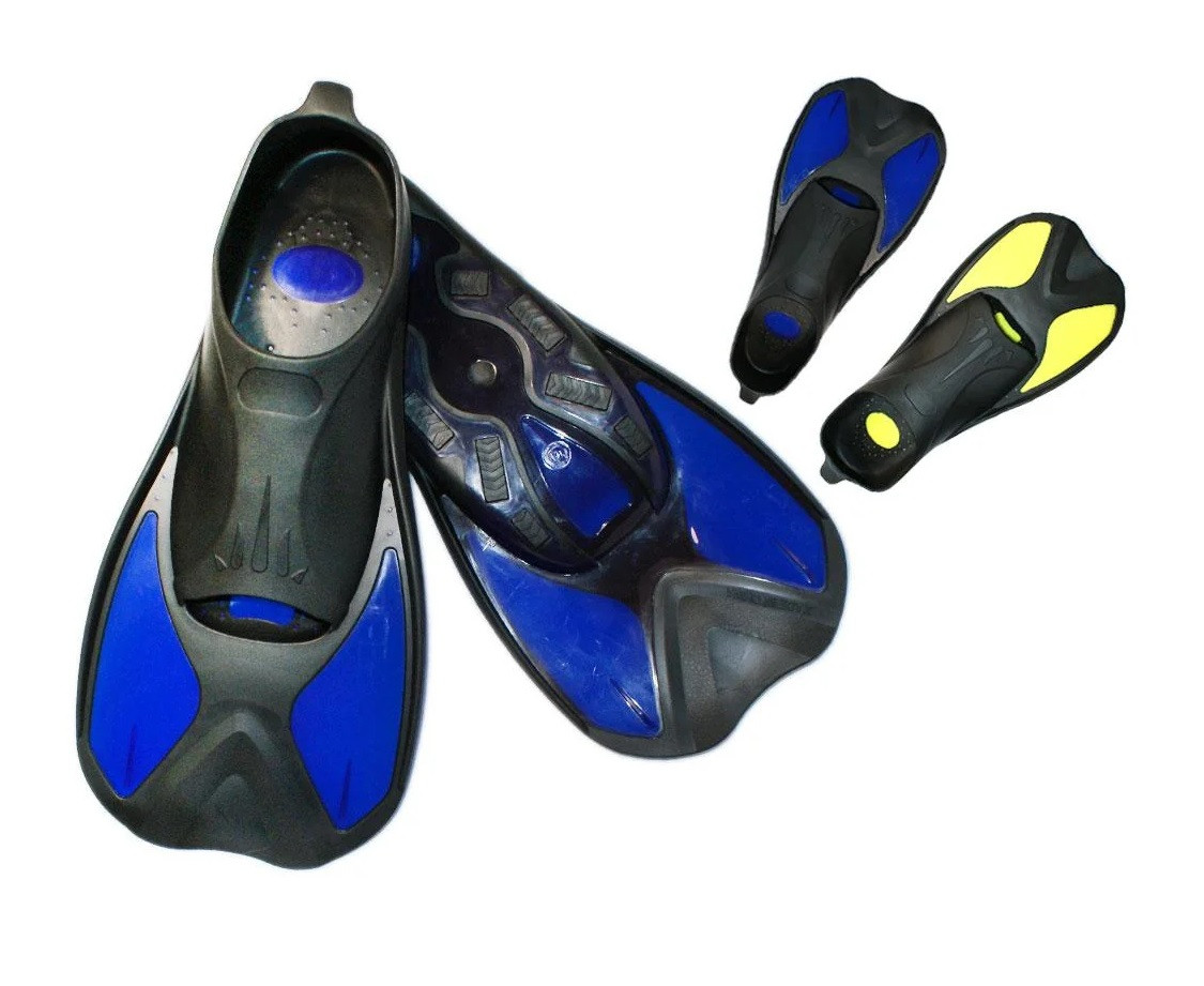 Короткі ласти для плавання для басейну DR02 XL Розмір 44-45. Різні кольори.