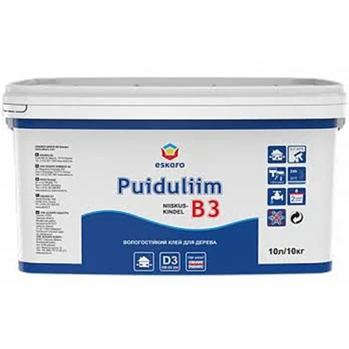 Вологостійкий клей для дерева Puiduliim B-3 Eskaro 10л