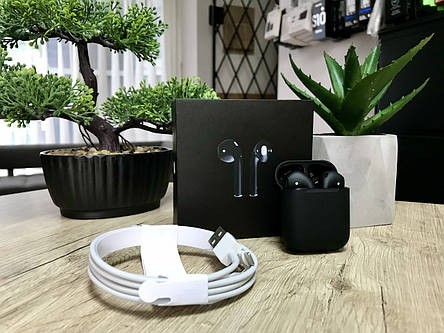 Навушники AirPods 2 Black Матові Bluetooth, фото 1
