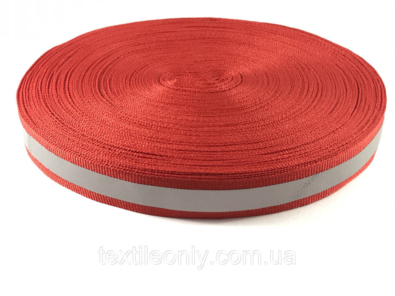 Тасьма світловідбивна 20 мм колір червоний