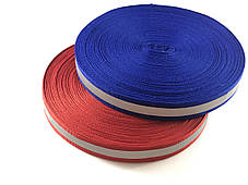 Тасьма світловідбивна 20 мм колір червоний, фото 3