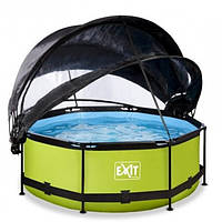 Бассейн каркасный Exit Toys EXIT 244 х 76 см / 2780 л Лайм круглый с куполом и тентом + насос 20 Вт