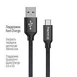 Кабель ColorWay USB-USB-C, 2м Black (CW-CBUC008-BK), фото 2