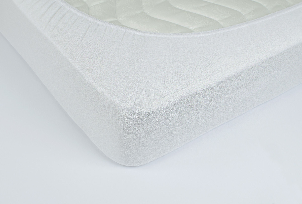 Простирадло на резинці 160х200х20см махрове тм Ярослав білий, фото 1