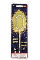 Свічка цифра "Бенгальський вогонь срібло" - 0