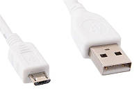 Кабель Cablexpert (CCP-mUSB2-AMBM-W-1M) USB2.0(М) - microUSB(M), Premium, белый, 1м