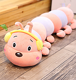 М'яка іграшка подушка плед 3 в 1 Гусениця, гусінь 65 см, фото 2