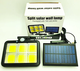 Вуличний ліхтар з датчиком руху Split Solar Wall Lamp на сонячній батареї nf-160c