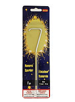 Свічка цифра "Бенгальський вогонь срібло" - 7