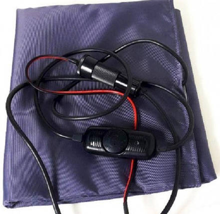 Електроковдра автомобільне туристичне 150х100 см 12 V, синє, фото 1