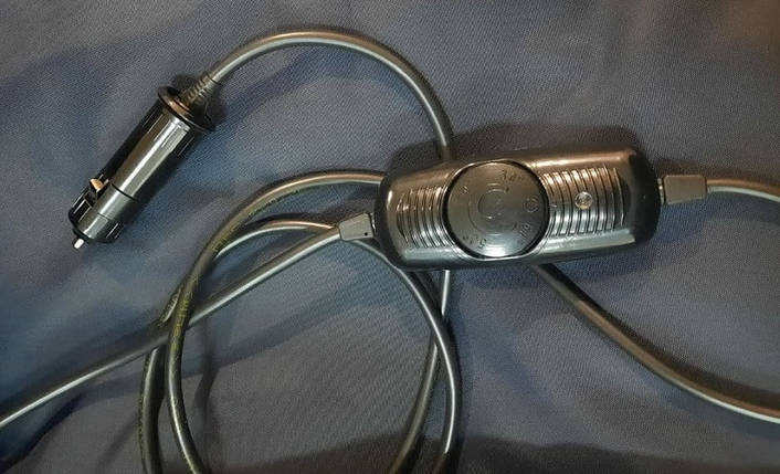 Електроковдра автомобільне туристичне 150х100 см 12 V, синє, фото 2