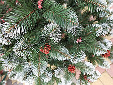 Кармен 2.2 м з калиною і шишками  ялинка штучна новорічна., фото 3