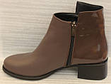 Ботинки жіночі коричневі шкіряні від виробника модель ТН21-15-1, фото 2