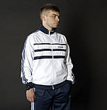 Чоловічий спортивний костюм Адідас Зебра біла Вінтаж 90-х Adidas Австрія Спортивні костюми великі розміри, фото 4