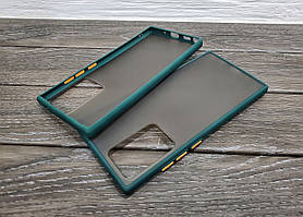 Матовий протиударний чохол для Samsung Galaxy Note 20 зелений бампер