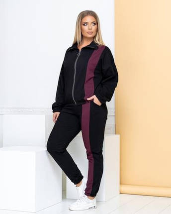 Спортивний костюм жіночий на змійці БАТАЛ, фото 1