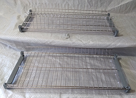 Сушарка для посуду в шафу 60 см, дворівнева, неіржавка сталь