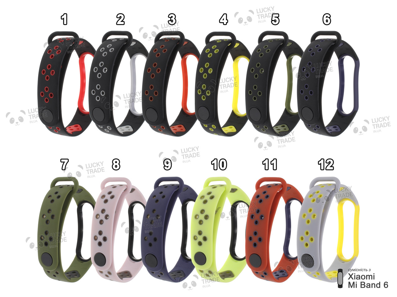 Ремінець Xiaomi Mi Band 6 MiJobs Sport силіконовий двоколірний браслет Колір на вибір