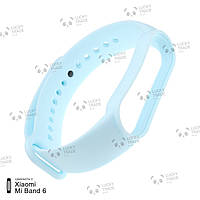 Ремешок Xiaomi Mi Band 6 силиконовый однотонный браслет Light Светло-голубой 241901P