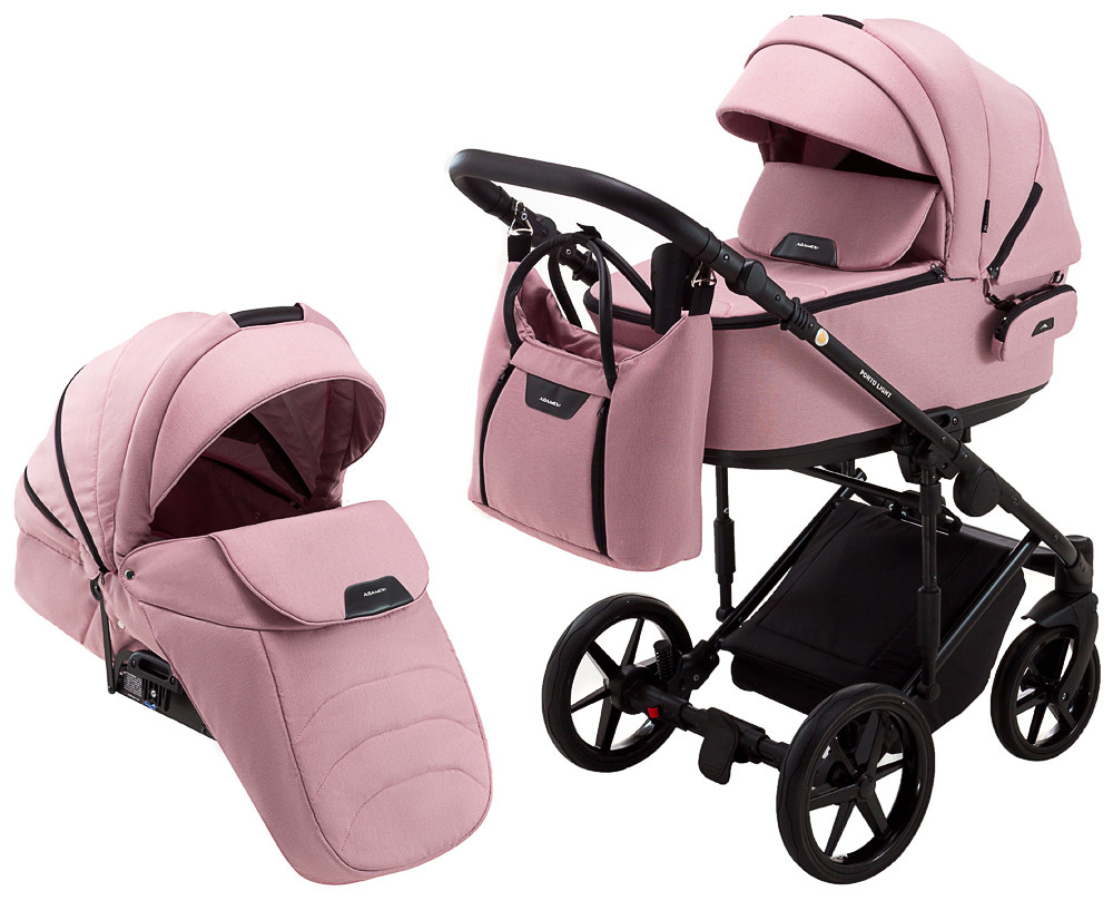 Коляска 2 в 1 Adamex Porto Light Tip TK-24 рожевий