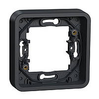 Рамка для скрытого монтажа одинарная влагозащищенный IP55, чёрный, Schneider Electric Mureva Styl, MUR34107