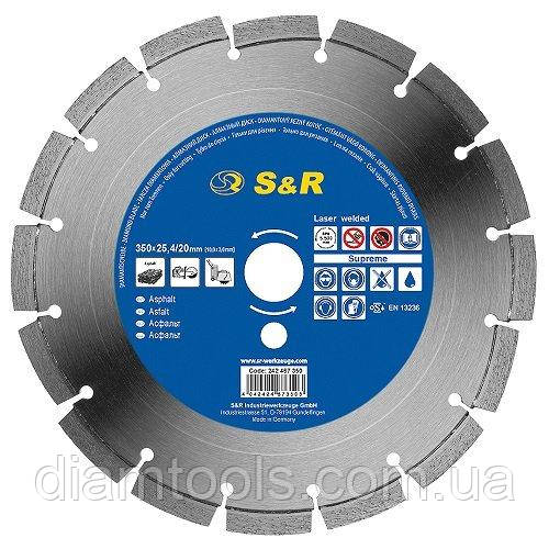 Диск алмазный сегментный по асфальту S&R 350x25.4x3.2мм (242467350)