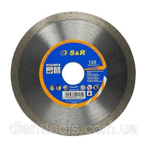 Диск алмазний по керамограніту S&R 125x22.2x1.6мм (252791125)
