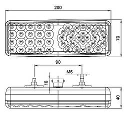 Ліхтар задній універсальний Fristom FT-032 B LED, фото 3