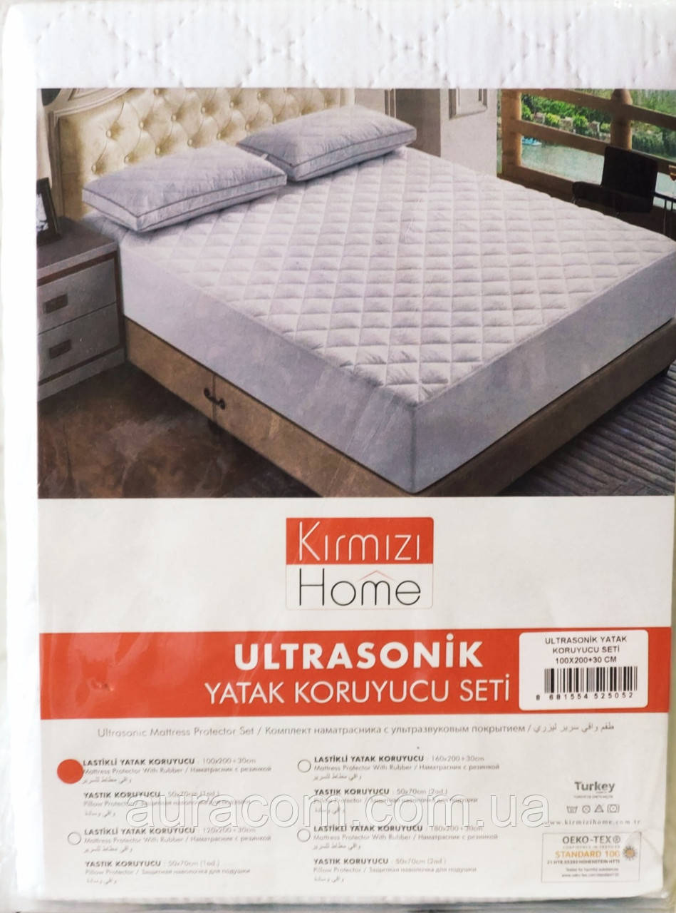 Наматрацник із наволочками, гумка периметром, 160 х 200 см, Туреччина, фото 1