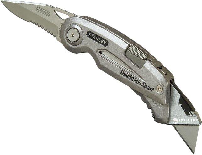 Ніж багатофункціональний 19 мм трапеція 120 мм 2 леза QuickSlide Sport Utility Knife Stanley 0-10-813
