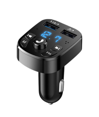 Автомобільний зарядний 3.1 A + FM трансмітер Bluetooth 5.0 LC01, фото 1