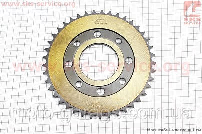 ЗВІЗДА ЗАДНЯ LIFAN LF150-10B, LF200-10B (KP200), Viper, Spark, Musstang, 428H-41T D58/90-4болта "КАЛЕНА"