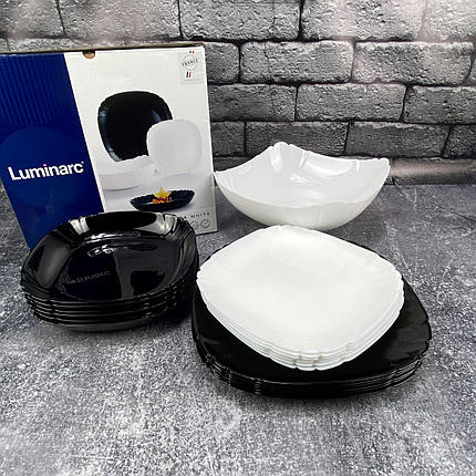 Сервіз столовий 19 предметів Luminarc Lotusia Black&White Q3022, фото 1