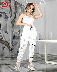 Жіночі спортивні штани двоніттю з рисунком рр.  42 44 46 48 50 Оптом