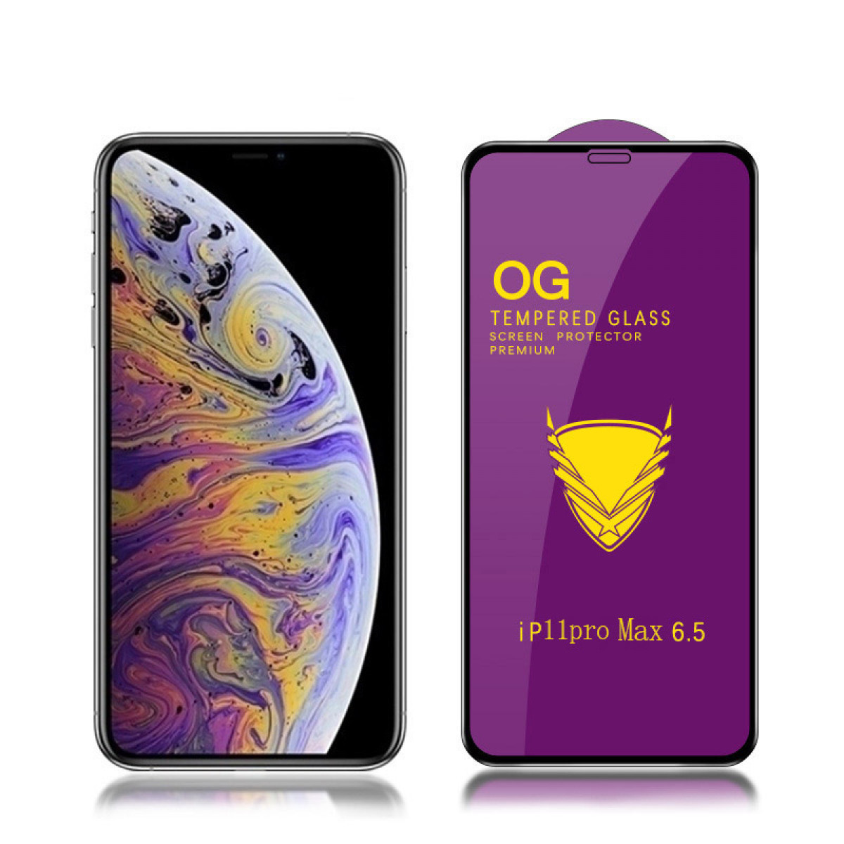 Захисне скло Full Glue "OG" Premium iPhone 7 Plus/8 Plus, Білій